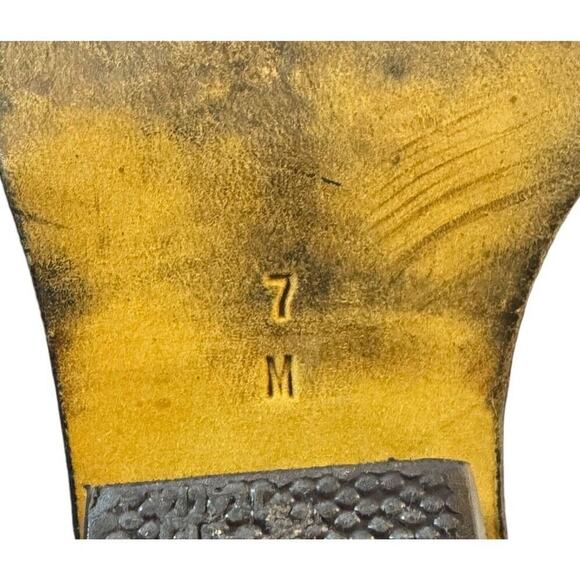 DONALD J. PLINER Juno Leather Brown Turquoise Western Couture Italian Mules 7M - Picture 11 of 11